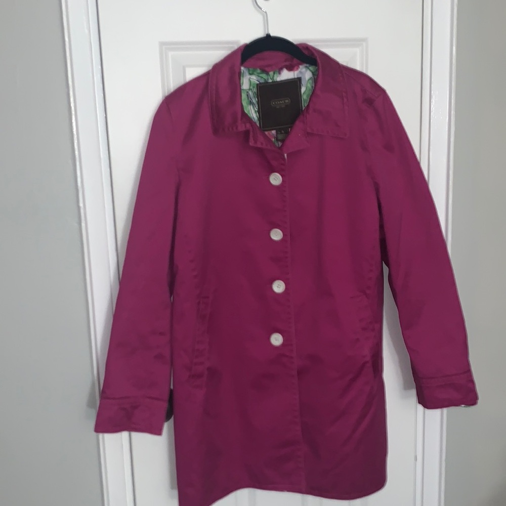 Coach Pink Trench Coat